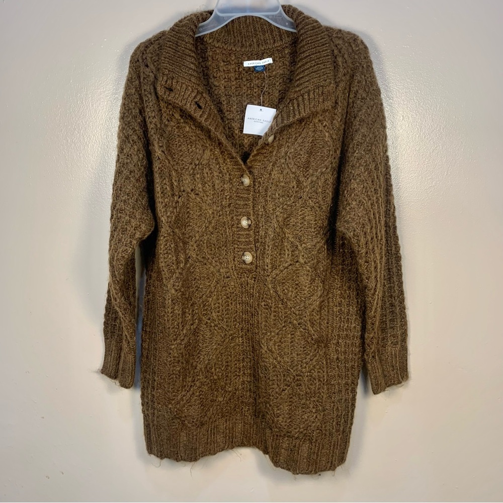 American Eagle Chunky Oversized Cable Knit Sweater Dress